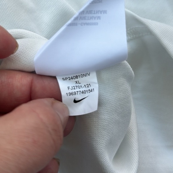 Nike Sabrina Boxy Basketball Tee White Mauve XL - Picture 9 of 10